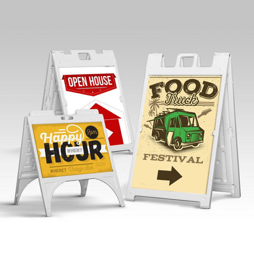 A-Frame Sidewalk Sign. Example A-frame sidewalk signs