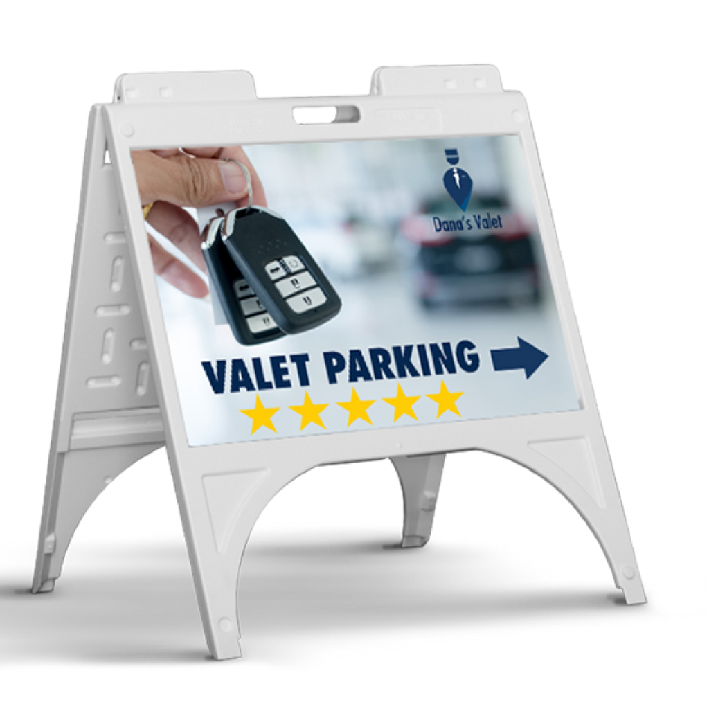A-Frame Sidewalk Sign. Example 24 x 18 A-frame sign