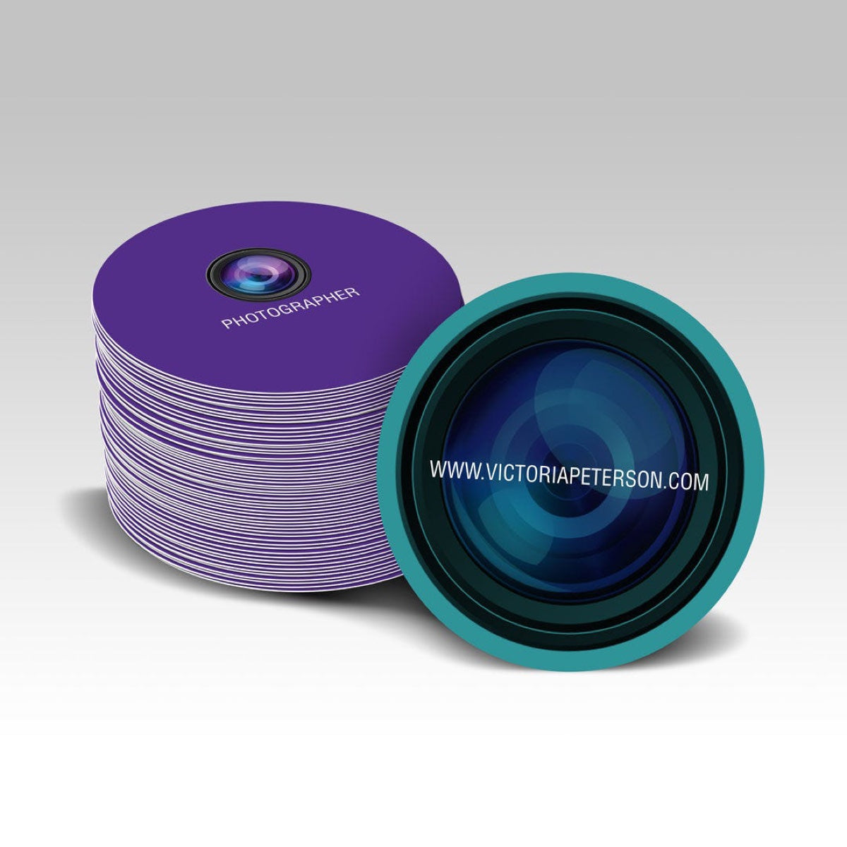 Round Business Cards. Example round business cards