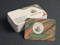 Rounded Corner Business Cards. Sample design shown: Haven & Tail