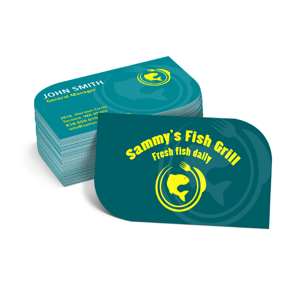 Rounded Corner Business Cards. Example rounded corner business cards
