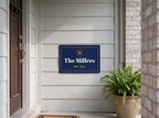 Family Name Aluminum Sign. Aluminum sign, Classic Navy & Gold design, shown with sample text