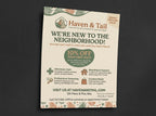 Flyers. Sample design shown: Haven & Tail