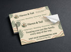 Rectangle Stickers. Sample design shown: Haven & Tail