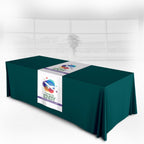 Table Runner. Example table runner on a green tablecloth