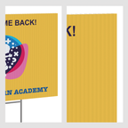 Yard Signs with Stakes. Close-up of corrugated plastic sign material